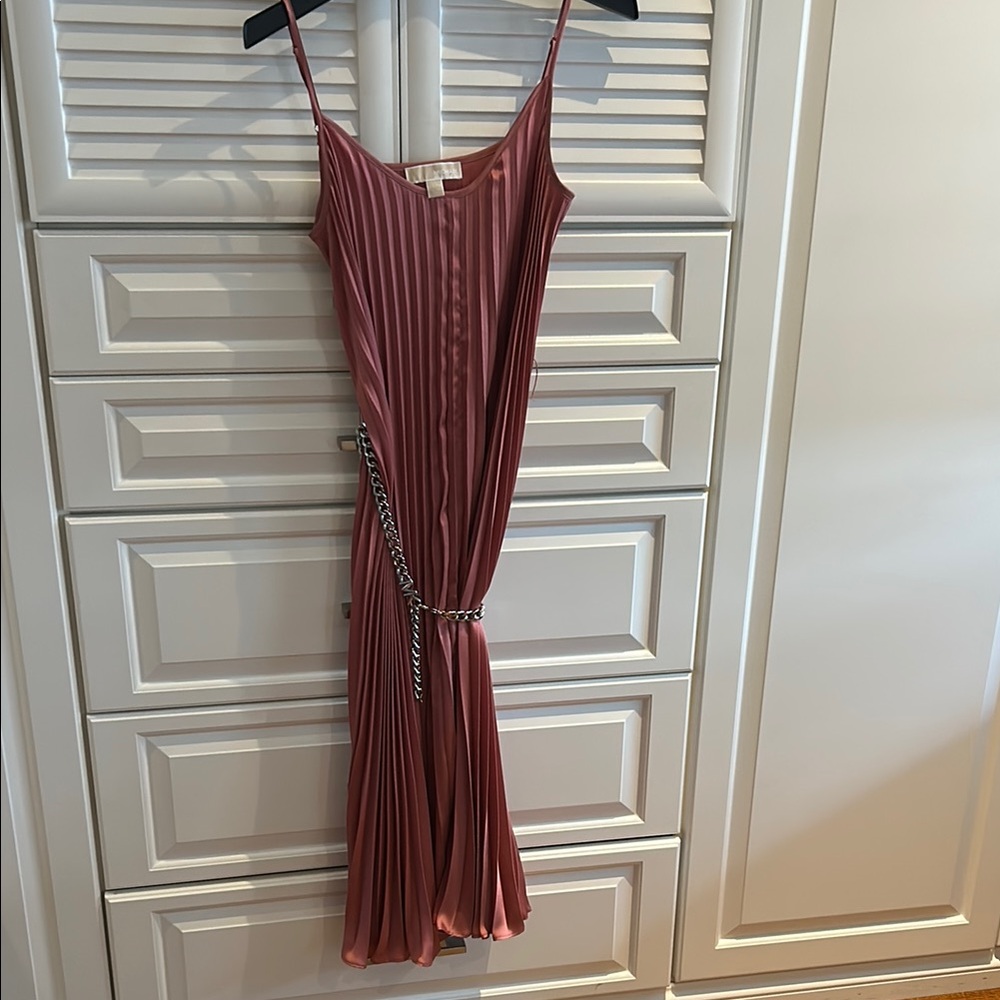 Michael Kors Pleated Rose Dress